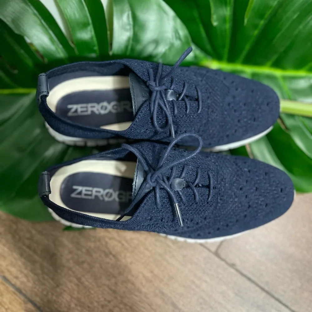 Come Hans ZeroGrand stitch-light Navy Blue oxfords Size 6.5 - Picture 4 of 8